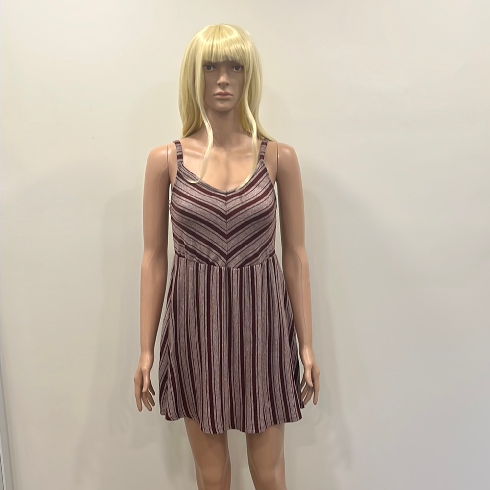 Purple Sleeveless Scoop Neck Sundress